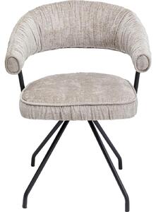 Sedia girevole Arabella, argento/grigio, altezza seduta 50 cm, girevole a 180°