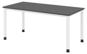 Scrivania bümö Serie H - Dimensioni: 160 x 80 cm, Finitura: grafite, Struttura: bianco