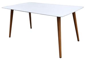 Tavolo da Giardino 160x90x75 cm in Alluminio Vorghini Sion Bianco