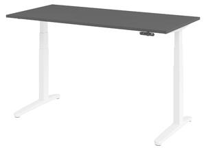 Scrivania elettrica bümö XBHM - Dimensioni: 160 x 80 cm, finitura: grafite, struttura: bianco