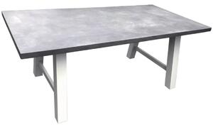Tavolo da Giardino 200x100x77 cm in Alluminio Vorghini Borghetto Bianco