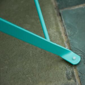 Set Tavolino e 2 Sedie Pieghevoli da Giardino in Metallo Verde