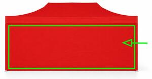 Parete laterale 6 m per gazebo pieghevoli ALU 3x6 m – PVC 450 g/m², impermeabile - Rosso