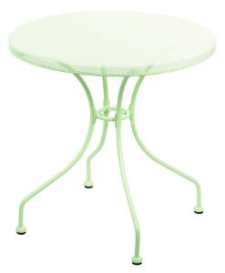 Tavolo da Giardino Ø70x71 cm con Piano Traforato in Ferro Neffy Verde