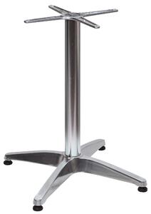 Base per Tavolo da Giardino con Piede a 4 Razze in Alluminio Silver