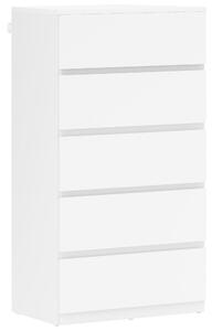 HOMCOM Cassettiera Sideboard Cassettiera a cassetti, 5 cassetti, 55 cm x 34 cm x 100 cm, Bianco | Aosom Italy