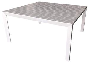 Tavolo da Giardino 149x149x75 cm in Alluminio Cleveland Bianco