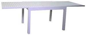 Tavolo da Giardino Allungabile 90/180x90x73 cm in Alluminio Sullivan Bianco