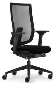 Sedia da ufficio ergonomica, con schienale a rete, regolabile in altezza, colore nero