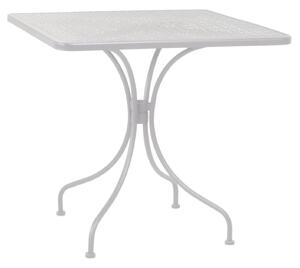 Tavolo da Giardino 80x80x71 cm in Ferro Ivrea Bianco