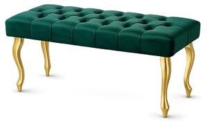 Panca trapuntata CHESTERFIELD – Verde Bottiglia D'oro