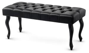 Panca trapuntata CHESTERFIELD BLACK SKIN