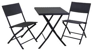Set Tavolo e 2 Sedie Pieghevoli da Giardino in Ferro Spokane