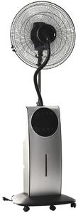 HOMCOM Ventilatore Oscillante con Nebulizzatore Deumidificatore e Telecomando | 3 Modalità e Timer 12h | Ф44.5cm x 135cm