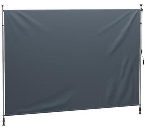 Outsunny Tenda a morsa con manovella regolabile in altezza, tenda a bracci senza forare 350 cm, Grigio scuro | Aosom Italy