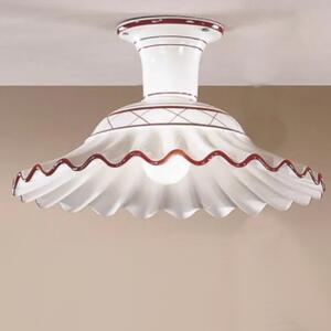 Plafoniera classica due p illuminazione 2383 pl40 e27 led ceramica lampada soffitto - Due P Illuminazione