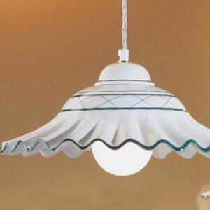 Lampadario ceramica due p illuminazione 2383 s e27 led classica - Due P Illuminazione