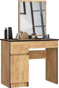 Akord Mobile Bagno Con Specchio A Sinistra In Rovere Craft 90X50X142 Cm