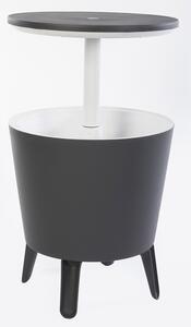 Tavolino Termico Piano Rialzabile Ø49,5 cm in Resina Keter Cool Bar Grigio