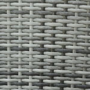 Sedia Pieghevole da Giardino 59x68x107 cm in Alluminio e Rattan Grigia