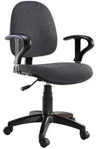 Sedia da ufficio Easy, con braccioli, regolabile in altezza, colore grigio