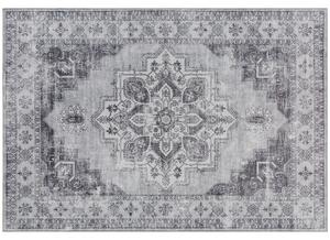 HOMCOM Tappeto lavabile in lavatrice antiscivolo per soggiorno con effetto flanella, 230 x 160cm, Grigio | Aosom Italy