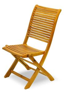 Set 2 Sedie da Giardino Pieghevoli in Legno di Acacia Fsc 100% con Braccioli