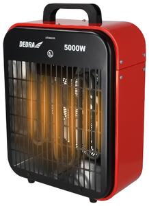 Stufa elettrica con ventola, 5 kW, 400 V, termostato, corpo in metallo