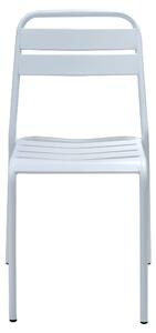 Sedia da Esterno in Metallo 47x47x82 cm Bianco