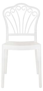 Sedia da Esterno in Propilene 9x44x44 cm Bianco