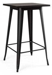 Tavolo Bar Minnesota Quadrato Nero H103 in Metallo