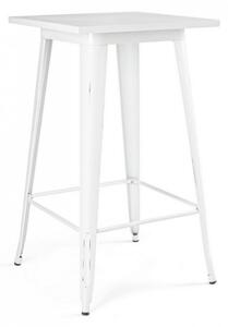 Tavolo Bar Minnesota Quadrato Bianco Ant H103 in Metallo