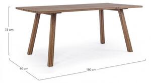 Tavolo Glasgow 180x90 cm in Legno