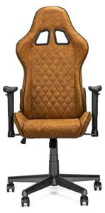 Sedia da ufficio Felix, in ecopelle, marrone/color cammello, ergonomica