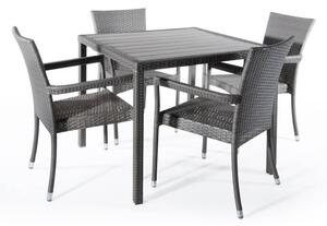 Tavolo da Giardino in Polyrattan e Polywood Bertozzi Lampedusa