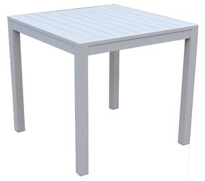 Tavolo da Giardino 70x70x75 cm in Alluminio Sullivan Bianco