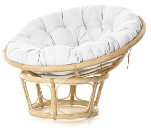 Poltrona da Giardino Rotonda in Rattan Taddei Papesan Bianca
