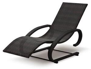 Poltrona Sdraio da Giardino in PVC Rattan Taddei Mizar Marrone