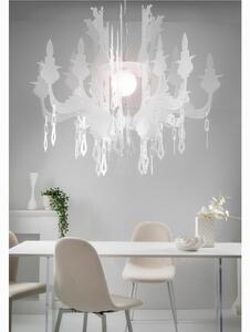 Sospensione una Luca in Plexiglass collezione VERSAILLES, Dimensioni 75x75x h 63 cm - 2,7 kg, attacco E27 MAX 42W Colore bIanco Satinato