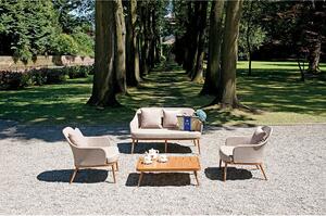 Set da Giardino in Alluminio Vorghini Albissola Legno e Tortora