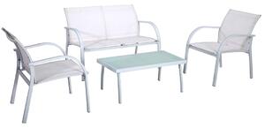 Set da Giardino in Ferro Vorghini Fano Bianco