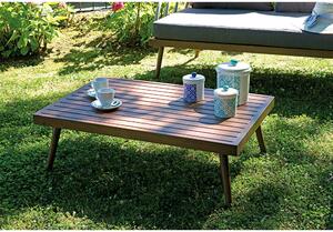 Set da Giardino in Alluminio e Corda Vorghini Imperia Legno e Grigio