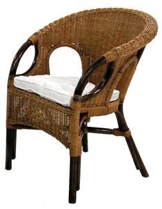 Poltrona da Giardino in Rattan Lucrezia Noce