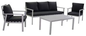 Set Salotto da Giardino in Alluminio Malibù Bianco