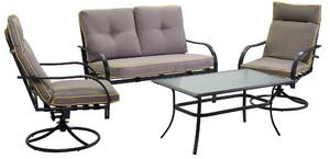 Set Salotto da Giardino in Metallo Taranto Antracite