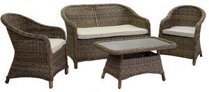 Set Salotto da Giardino in Polyrattan Baltimora Grigio