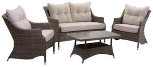 Set Salotto da Giardino in Polyrattan Atlanta Grigio