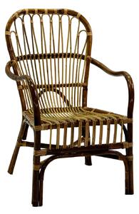 Poltrona da Giardino in Rattan 64x73H45/98cm Naturale