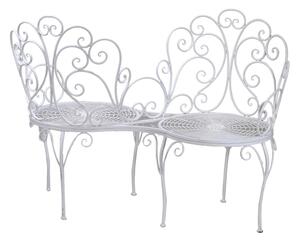 Poltrona Doppia da Giardino in Ferro 125x55H93,5cm Viareggio Bianca