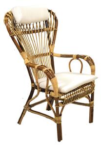 Poltrona da Giardino in Rattan con Cuscini 67x76H43/102cm Garuda